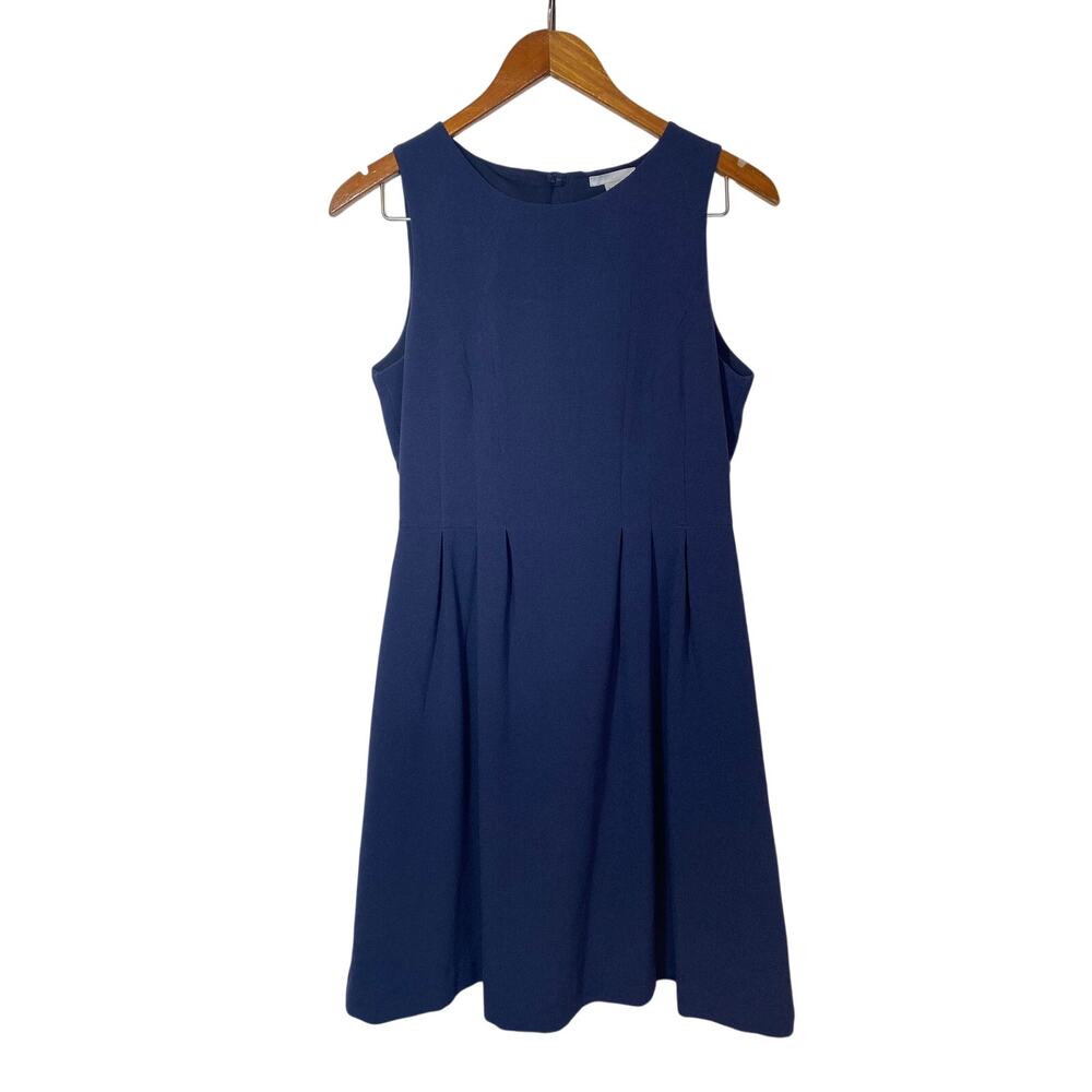 H&M Dark Blue Flare Dress Size 8 • 37” Length